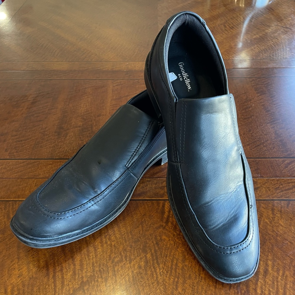 Men’s black dress shoes only worn once or twice.